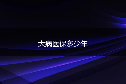 大病医保多少年