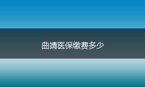 曲靖医保缴费多少