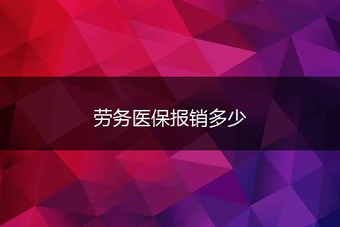 劳务医保报销多少