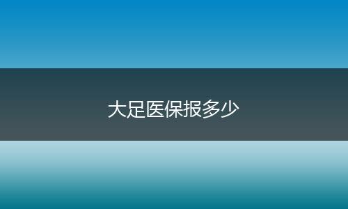 大足医保报多少