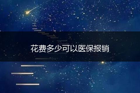 花费多少可以医保报销