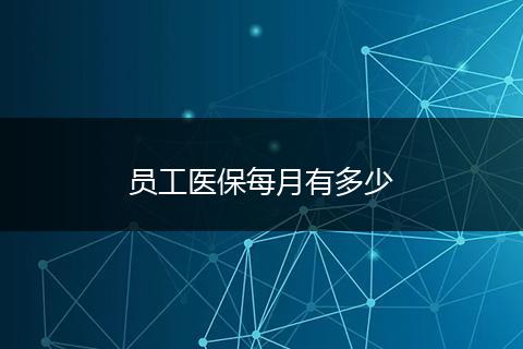 员工医保每月有多少