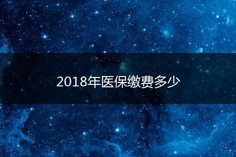 2018年医保缴费多少