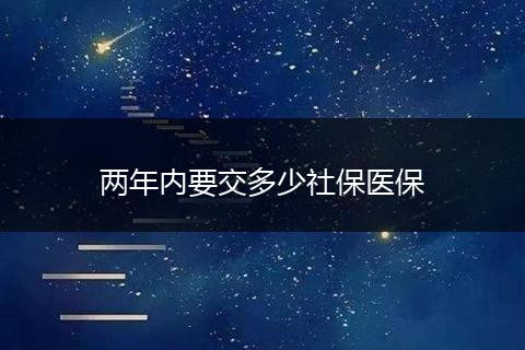 两年内要交多少社保医保