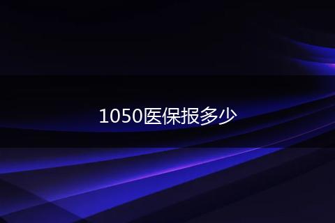 1050医保报多少