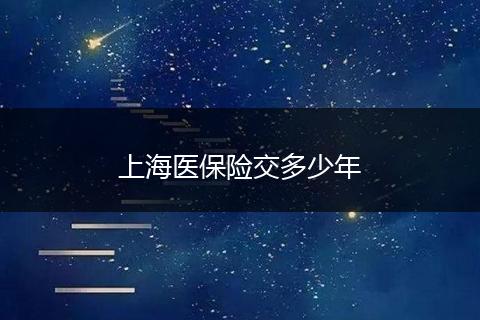 上海医保险交多少年