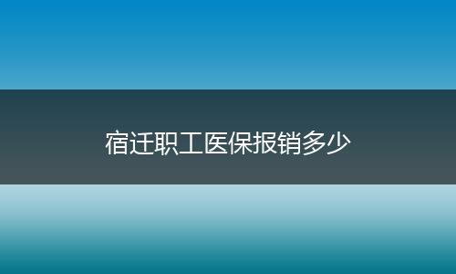 宿迁职工医保报销多少