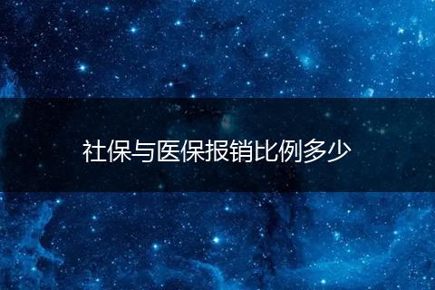 社保与医保报销比例多少