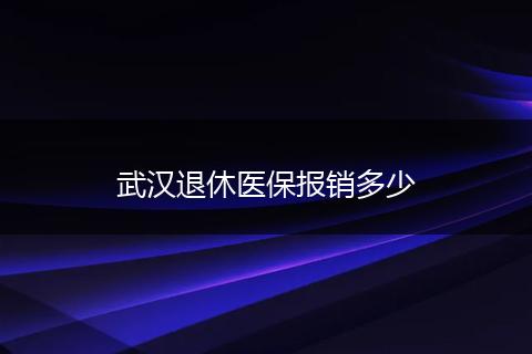 武汉退休医保报销多少