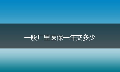 一般厂里医保一年交多少