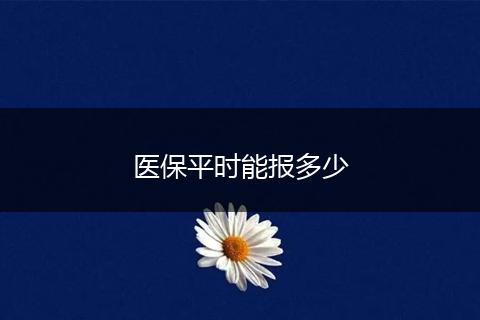 医保平时能报多少