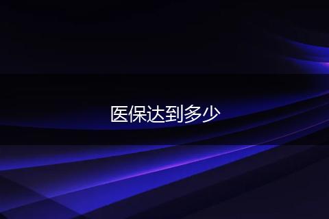 医保达到多少