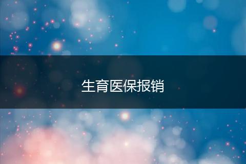 生育医保报销