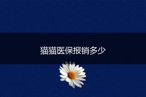 猫猫医保报销多少