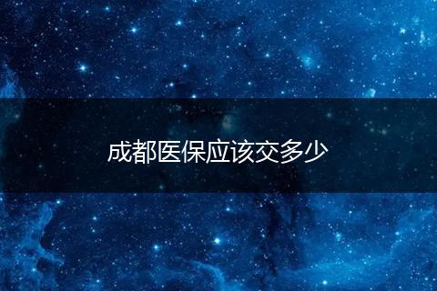 成都医保应该交多少