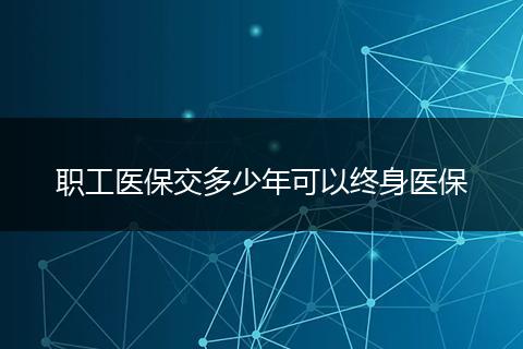 职工医保交多少年可以终身医保