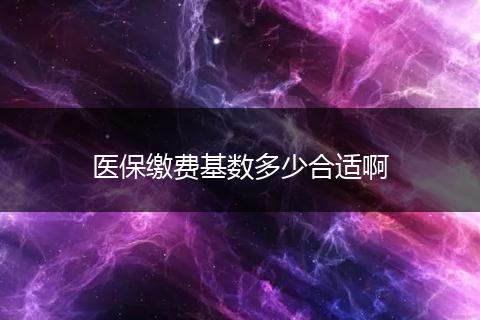 医保缴费基数多少合适啊