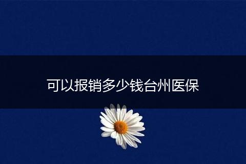 可以报销多少钱台州医保