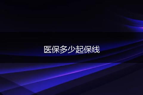 医保多少起保线