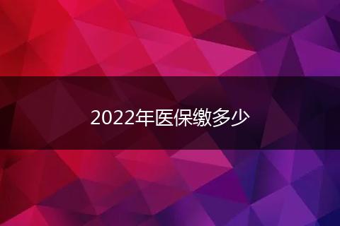 2022年医保缴多少