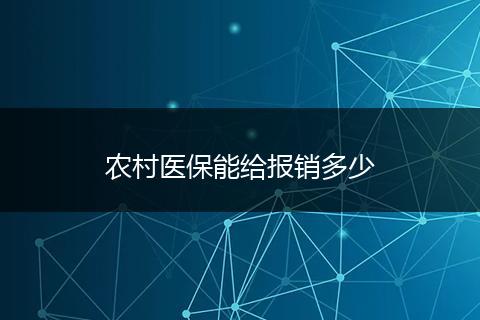 农村医保能给报销多少