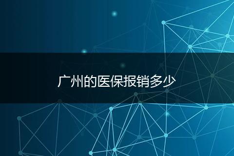 广州的医保报销多少