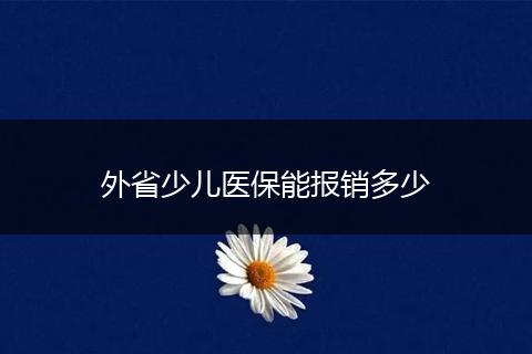 外省少儿医保能报销多少