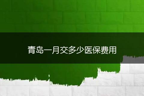 青岛一月交多少医保费用