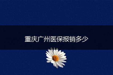 重庆广州医保报销多少