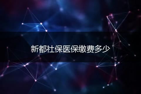 新都社保医保缴费多少
