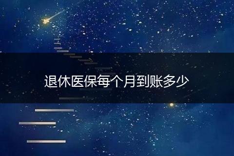 退休医保每个月到账多少
