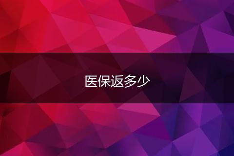 医保返多少