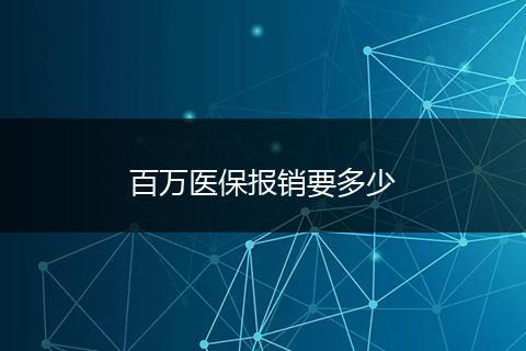百万医保报销要多少