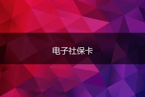 电子社保卡