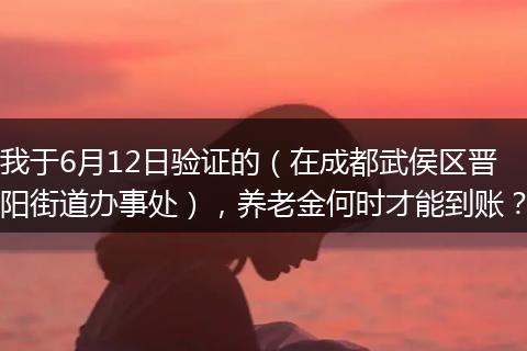 我于6月12日验证的（在成都武侯区晋阳街道办事处），养老金何时才能到账？