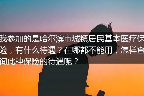 我参加的是哈尔滨市城镇居民基本医疗保险，有什么待遇？在哪都不能用，怎样查询此种保险的待遇呢？
