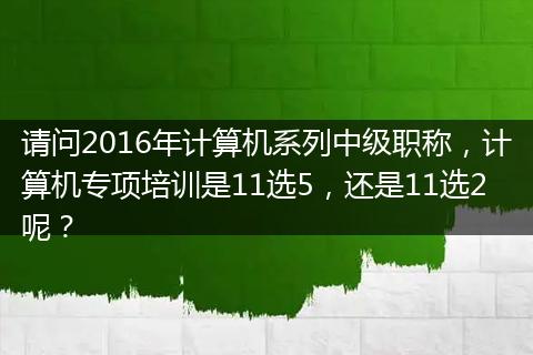 请问2016年计算机系列中级职称，计算机专项培训是11选5，还是11选2呢？