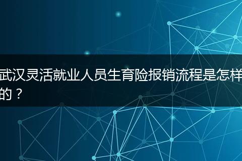 武汉灵活就业人员生育险报销流程是怎样的？