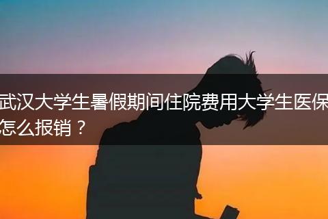 武汉大学生暑假期间住院费用大学生医保怎么报销？