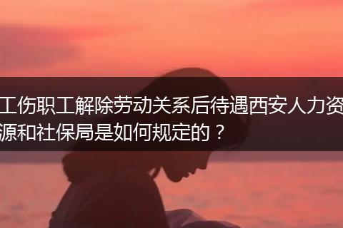 工伤职工解除劳动关系后待遇西安人力资源和社保局是如何规定的？