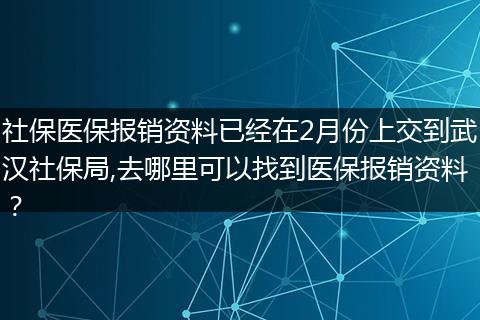 社保医保报销资料已经在2月份上交到武汉社保局,去哪里可以找到医保报销资料？