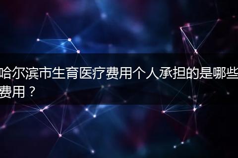 哈尔滨市生育医疗费用个人承担的是哪些费用？