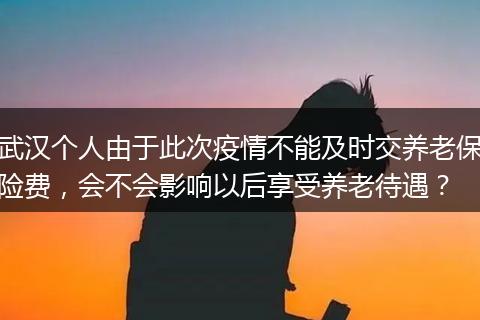 武汉个人由于此次疫情不能及时交养老保险费，会不会影响以后享受养老待遇？