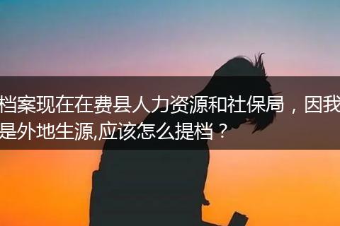 档案现在在费县人力资源和社保局，因我是外地生源,应该怎么提档？