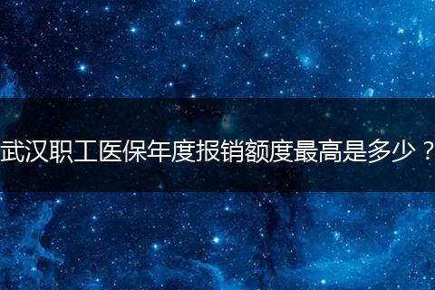 武汉职工医保年度报销额度最高是多少？