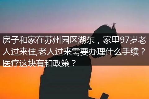 房子和家在苏州园区湖东,家里97岁老人过来住,老人过来需要办理什么手续?医疗这块有和政策?