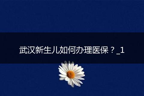 武汉新生儿如何办理医保？_1
