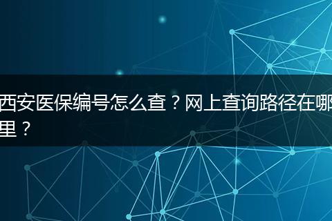 西安医保编号怎么查？网上查询路径在哪里？
