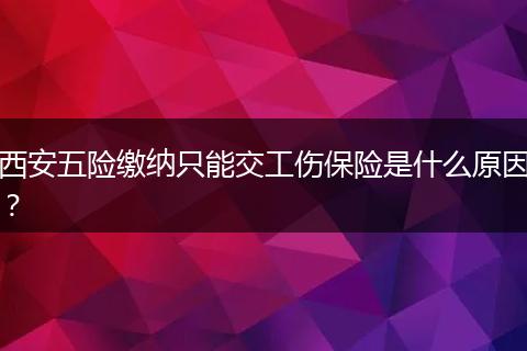 西安五险缴纳只能交工伤保险是什么原因？