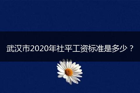 武汉市2020年社平工资标准是多少？